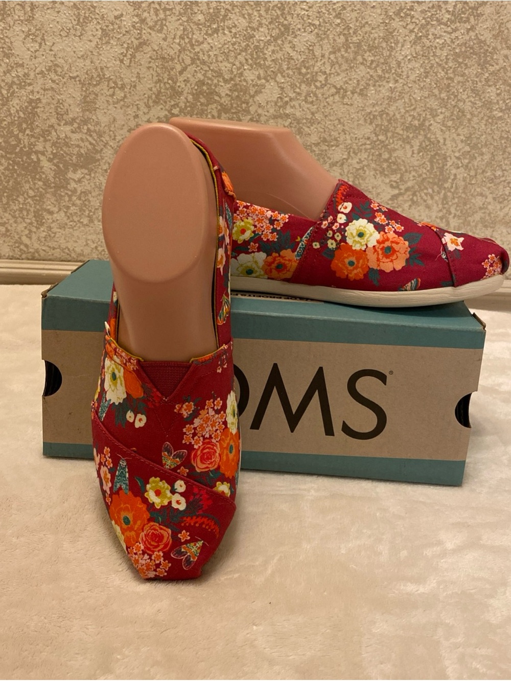 TOMS Slip-On Flats Rosebud Paper Source Garden Party